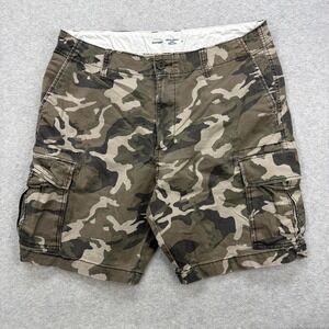 Old Navy Cargo Shorts Mens 38 Camo Paratrooper Lived In Built in Flex Y2K Preppy